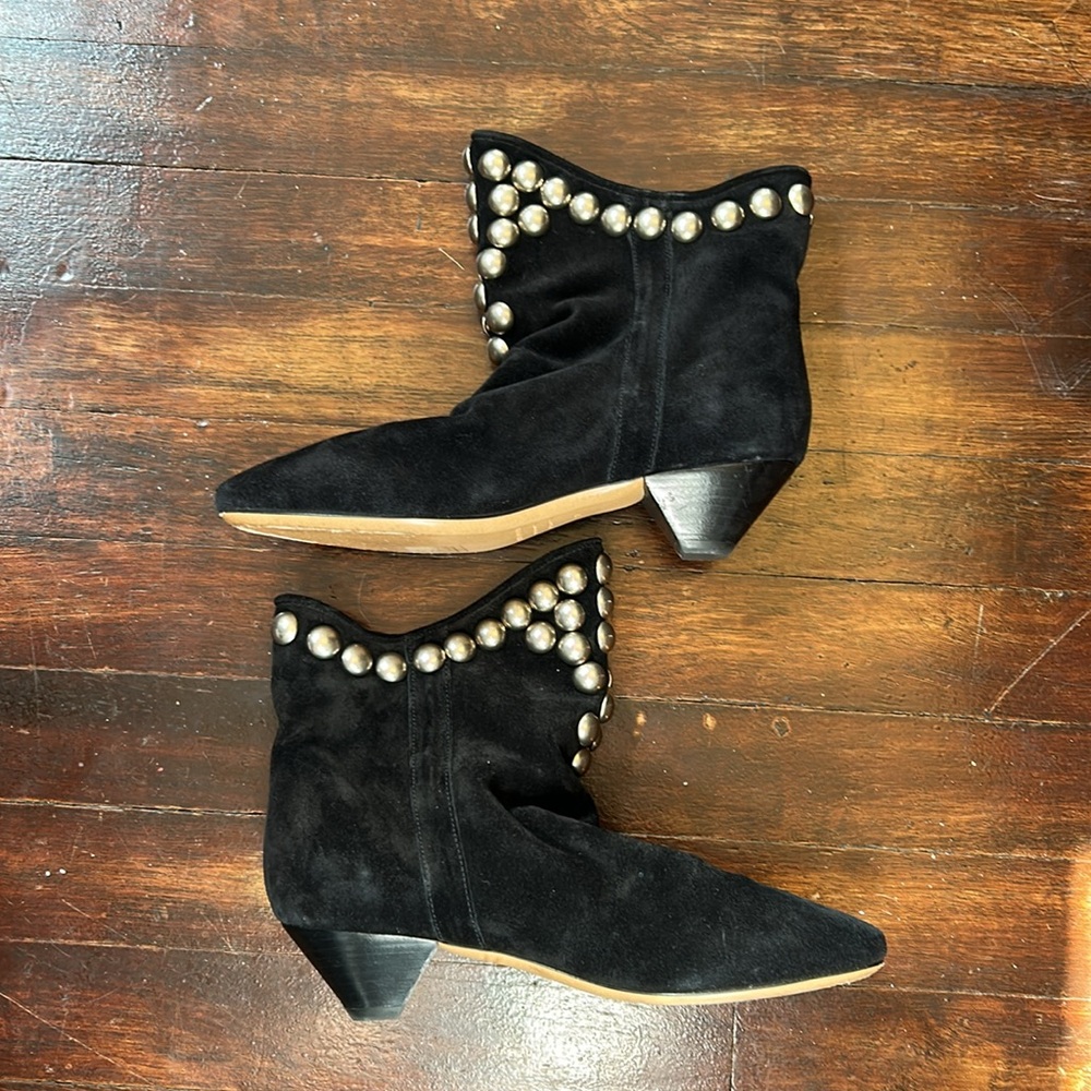 Isabel Marant Studded Black Ankle Boots - Picture 2 of 11
